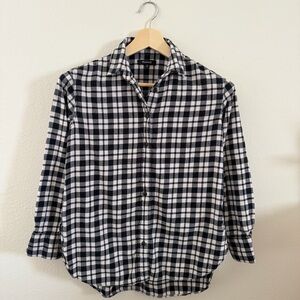 Madewell Black White Plaid Shirt XXS